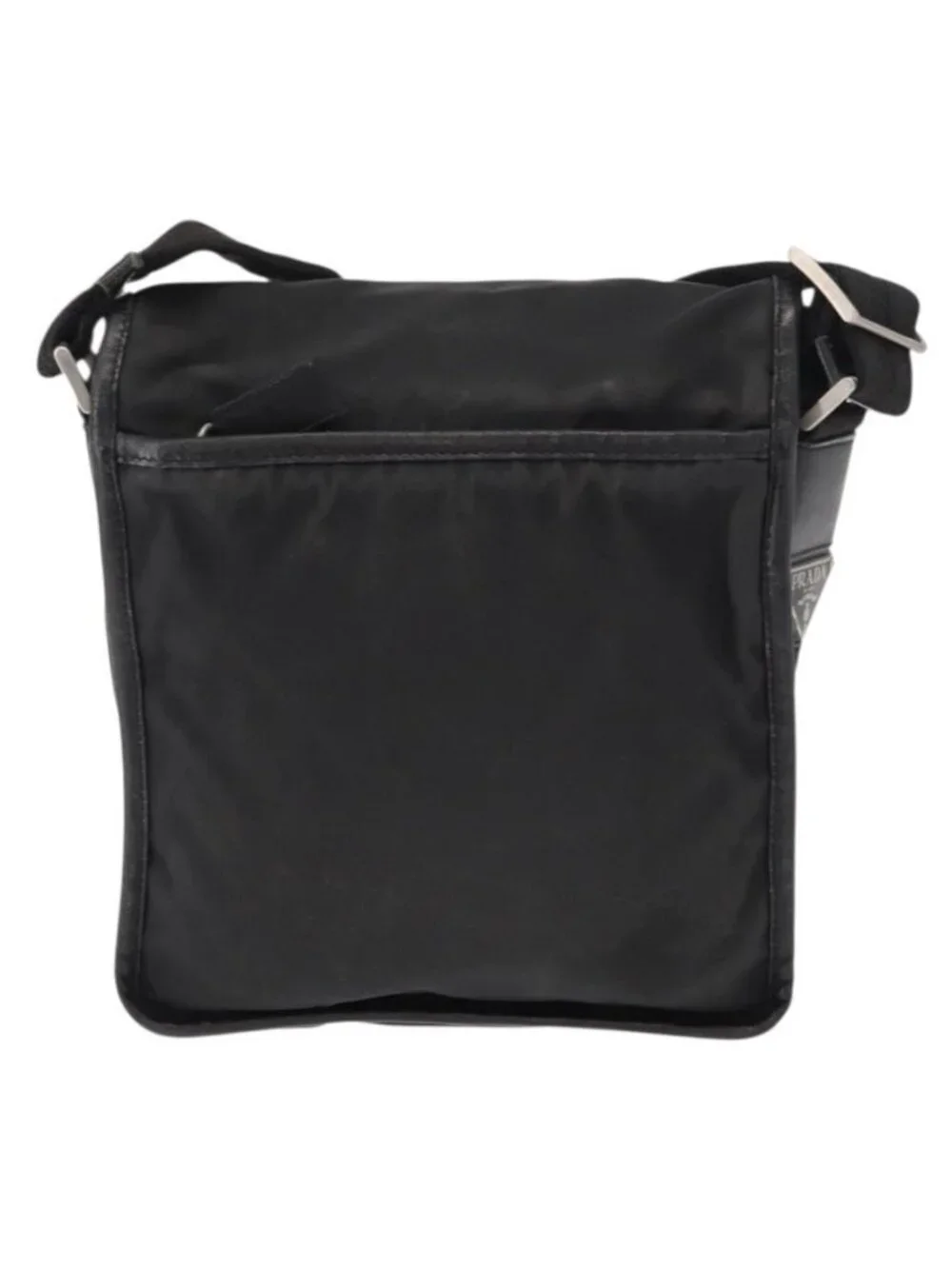 Authentic PRADA Shoulder Bag Nylon Black Silver - Picture 9 of 16